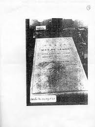 Inscripción lápida funeraria familia judía de apellido de Lemos.