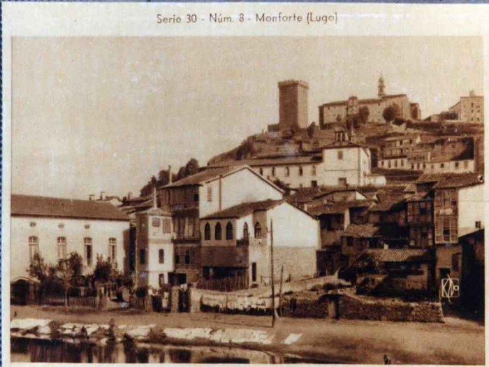 Monforte de Lemos, década de los años diez del siglo XX. No existía el Paseo del Malecón.